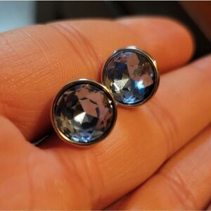 Kenneth cole faceted blue crystal earrings